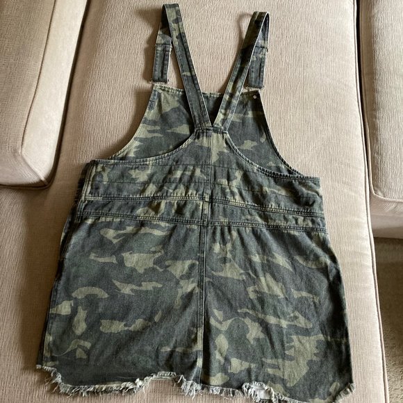Oddy Camo Camouflage Overall Dress with suspenders - Size 1XL - Cotton/Denim - Picture 6 of 7